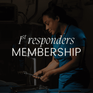 First responders membership promotional image.