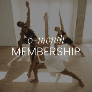 People practicing yoga with membership offer.